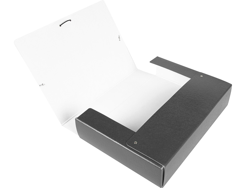 CARPETA PROYECTOS LIDERPAPEL FOLIO LOMO 70MM CARTON GOFRADO GRIS