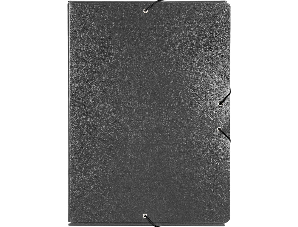 CARPETA PROYECTOS LIDERPAPEL FOLIO LOMO 70MM CARTON GOFRADO GRIS