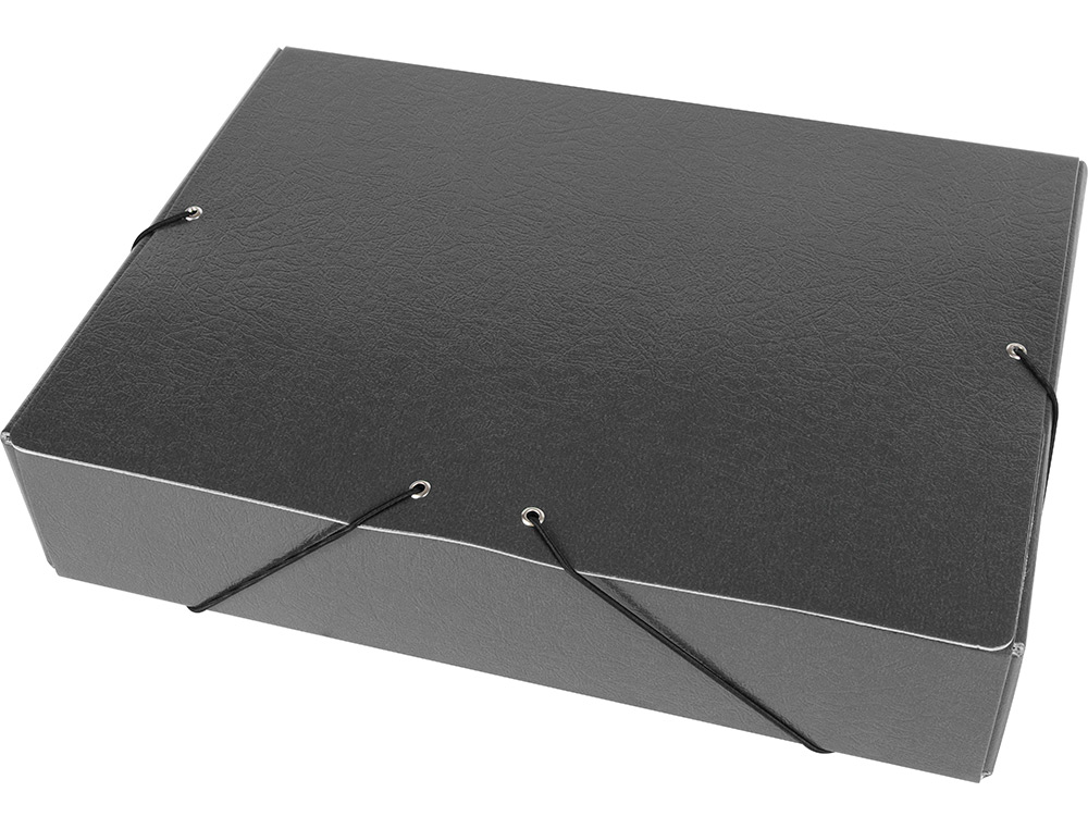 CARPETA PROYECTOS LIDERPAPEL FOLIO LOMO 70MM CARTON GOFRADO GRIS