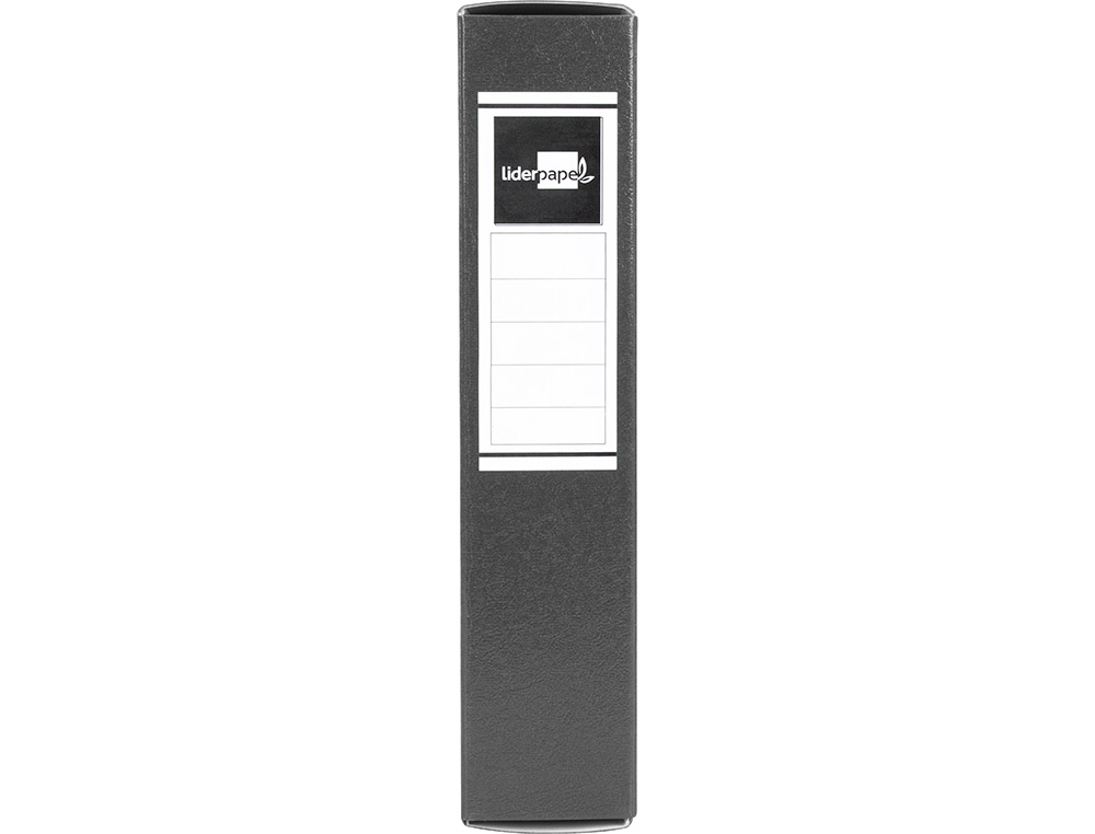 CARPETA PROYECTOS LIDERPAPEL FOLIO LOMO 70MM CARTON GOFRADO GRIS
