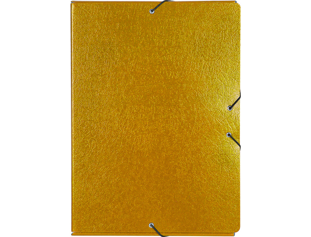 CARPETA PROYECTOS LIDERPAPEL FOLIO LOMO 70MM CARTON GOFRADO AMARILLA