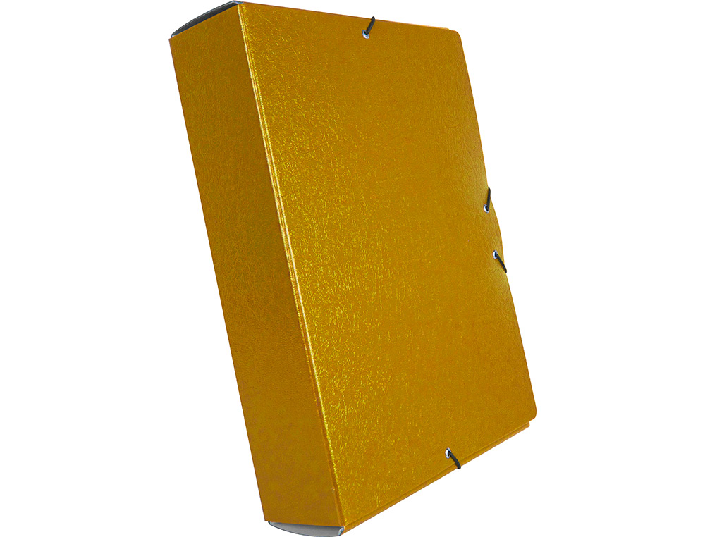 CARPETA PROYECTOS LIDERPAPEL FOLIO LOMO 70MM CARTON GOFRADO AMARILLA