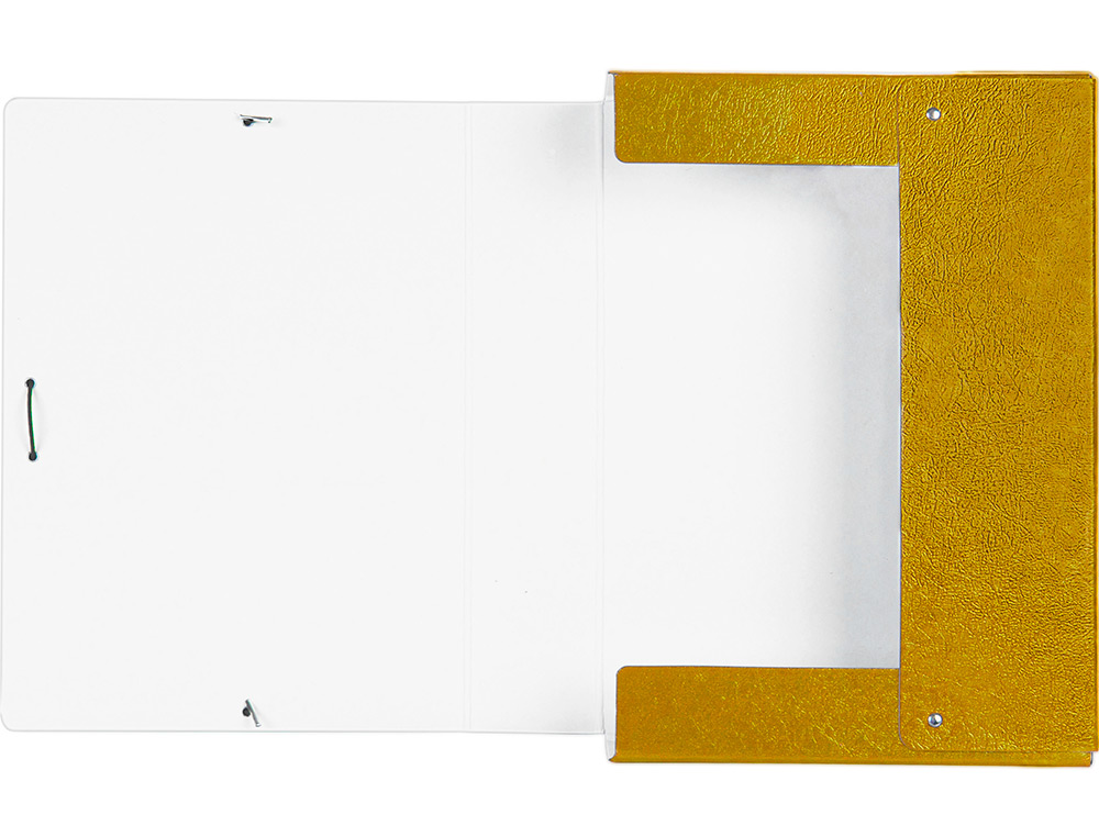 CARPETA PROYECTOS LIDERPAPEL FOLIO LOMO 70MM CARTON GOFRADO AMARILLA
