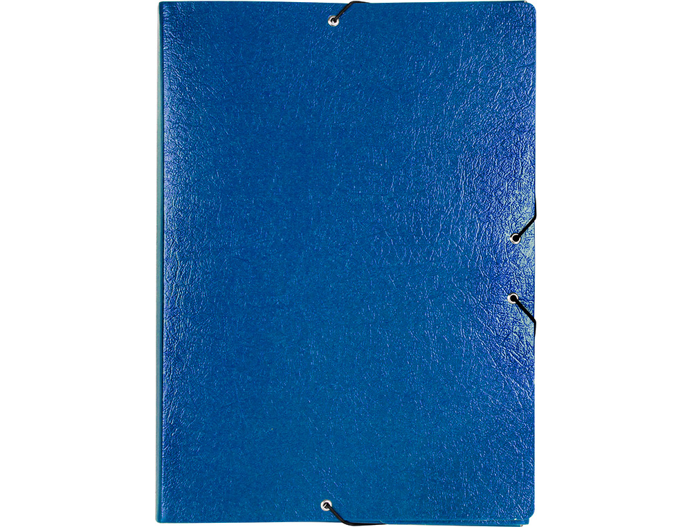 CARPETA PROYECTOS LIDERPAPEL FOLIO LOMO 90MM CARTON GOFRADO AZUL