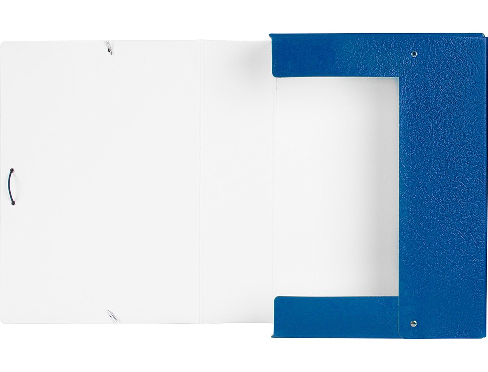 CARPETA PROYECTOS LIDERPAPEL FOLIO LOMO 90MM CARTON GOFRADO AZUL