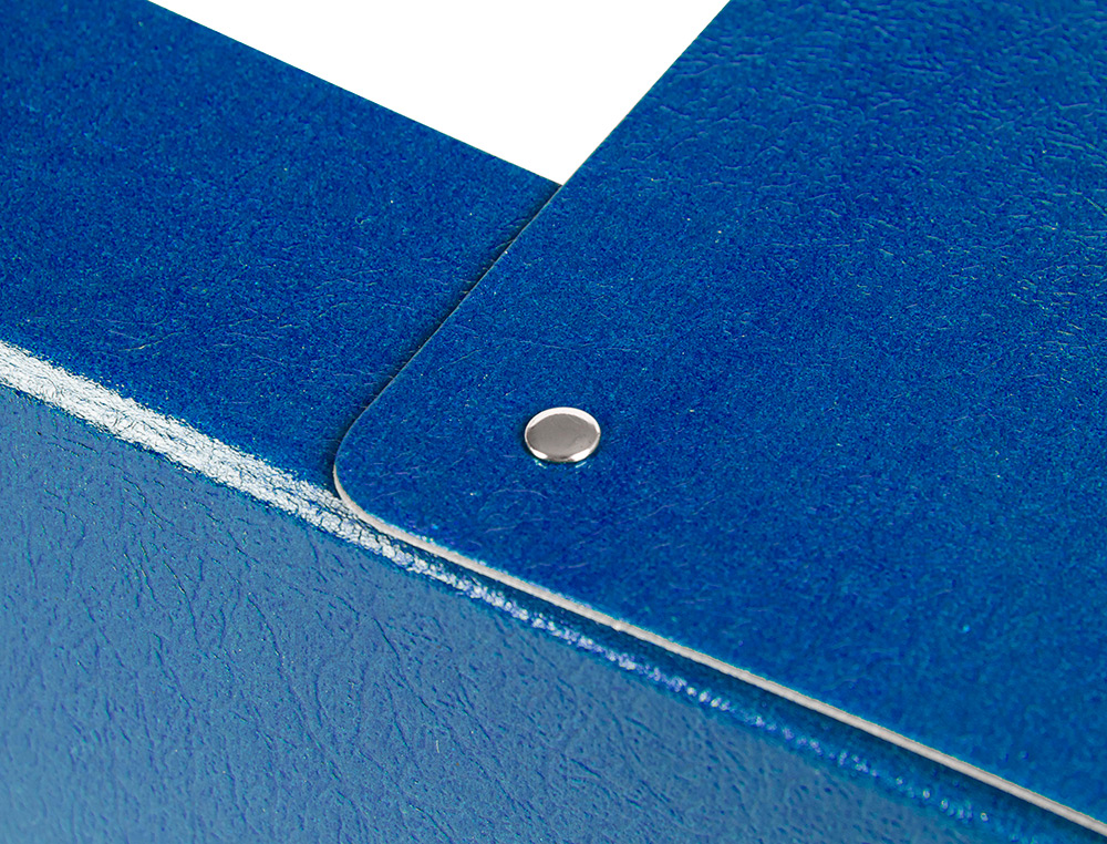 CARPETA PROYECTOS LIDERPAPEL FOLIO LOMO 90MM CARTON GOFRADO AZUL