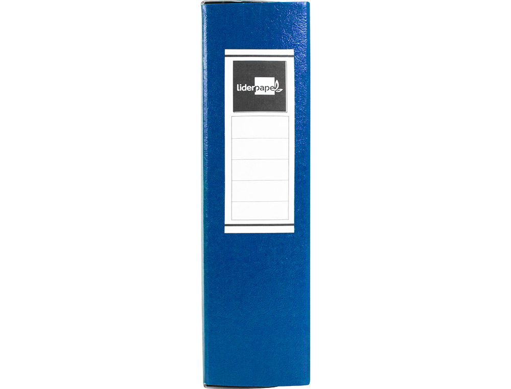 CARPETA PROYECTOS LIDERPAPEL FOLIO LOMO 90MM CARTON GOFRADO AZUL