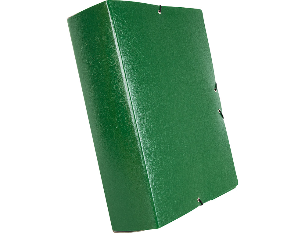 CARPETA PROYECTOS LIDERPAPEL FOLIO LOMO 90MM CARTON GOFRADO VERDE