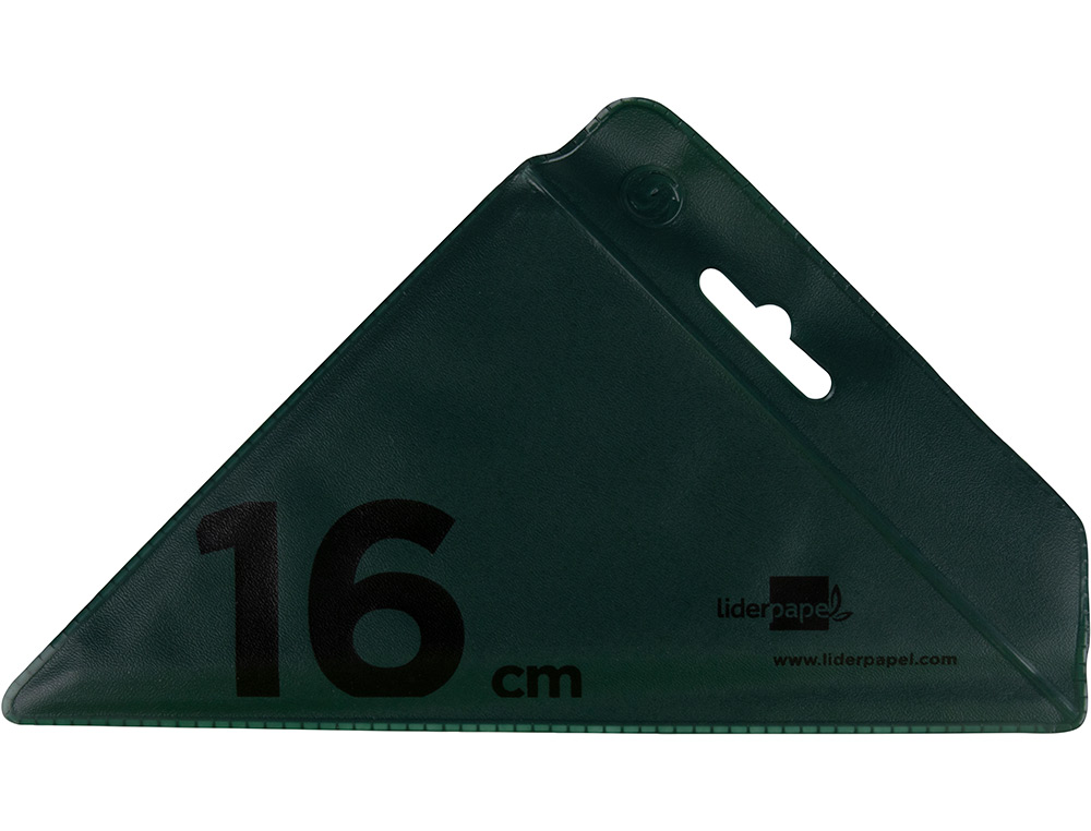ESCUADRA LIDERPAPEL 16 CM ACRILICO VERDE