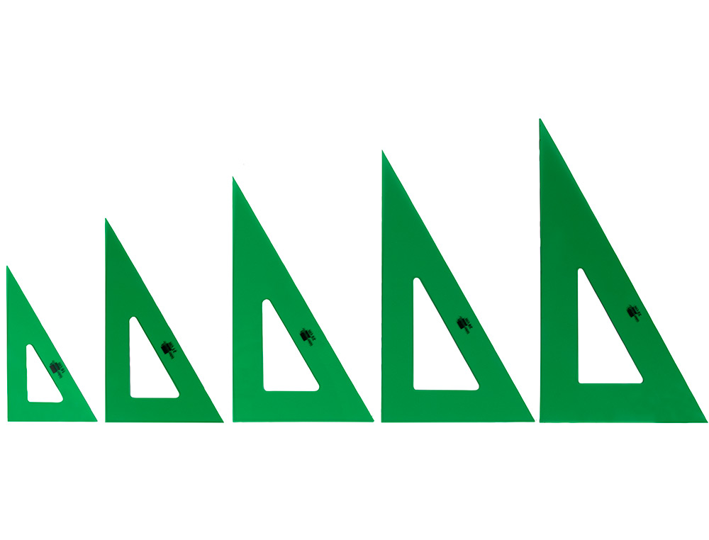 ESCUADRA LIDERPAPEL 16 CM ACRILICO VERDE