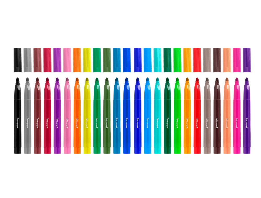 ROTULADOR LIDERPAPEL JUMBO CAJA DE 24 UNIDADES COLORES SURTIDOS