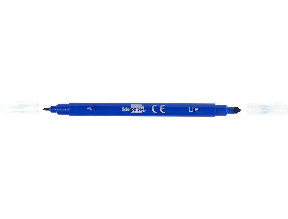 ROTULADOR LIDERPAPEL DUO DOBLE PUNTA FINA Y GRUESA CAJA DE 12 UNIDADES COLORES SURTIDOS