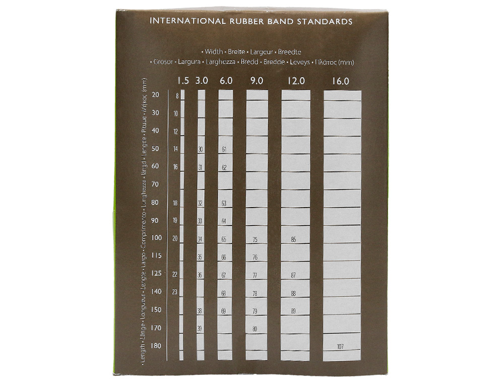 GOMILLAS ELASTICAS Q-CONNECT 1000 GR NUMERO 6 60 X 2 MM