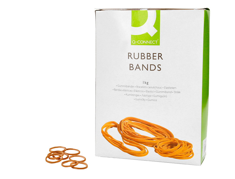 GOMILLAS ELASTICAS Q-CONNECT 1000 GR NUMERO 6 60 X 2 MM