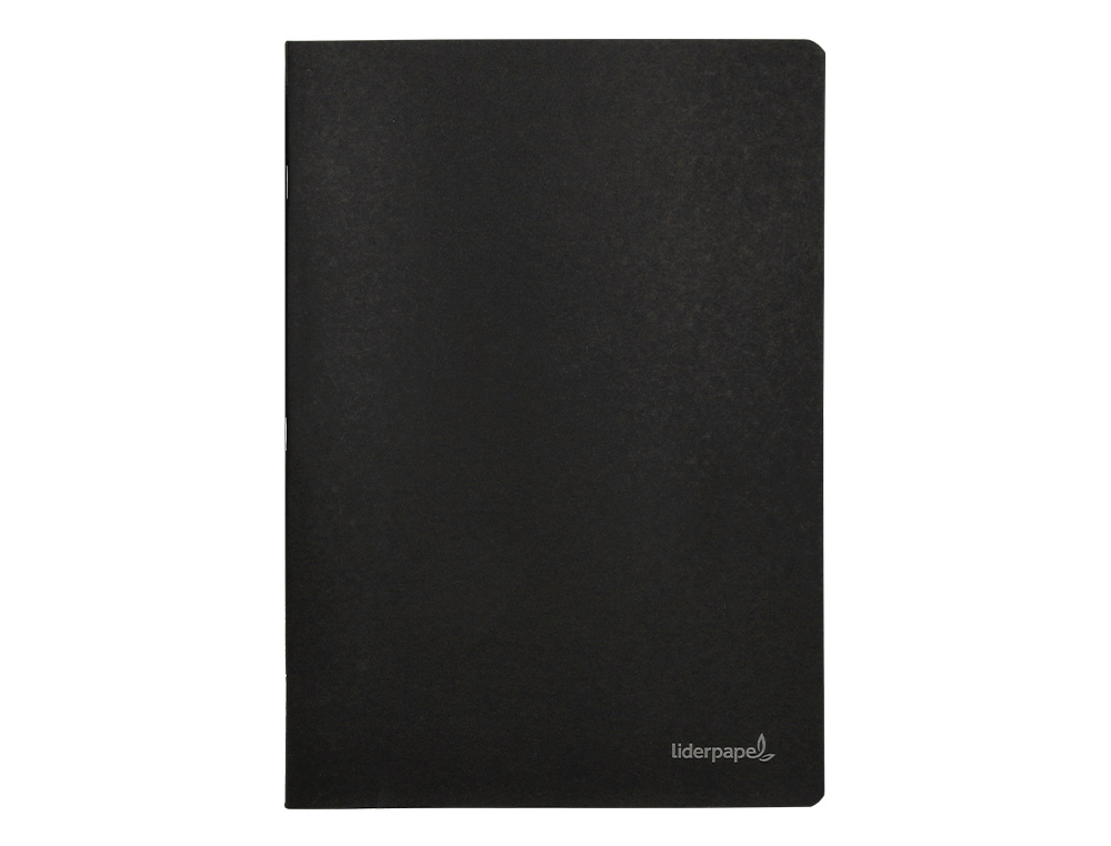LIBRETA LIDERPAPEL TAPA NEGRA A4 80 HOJAS 60GR CUADRO 5MM CON DOBLE MARGEN