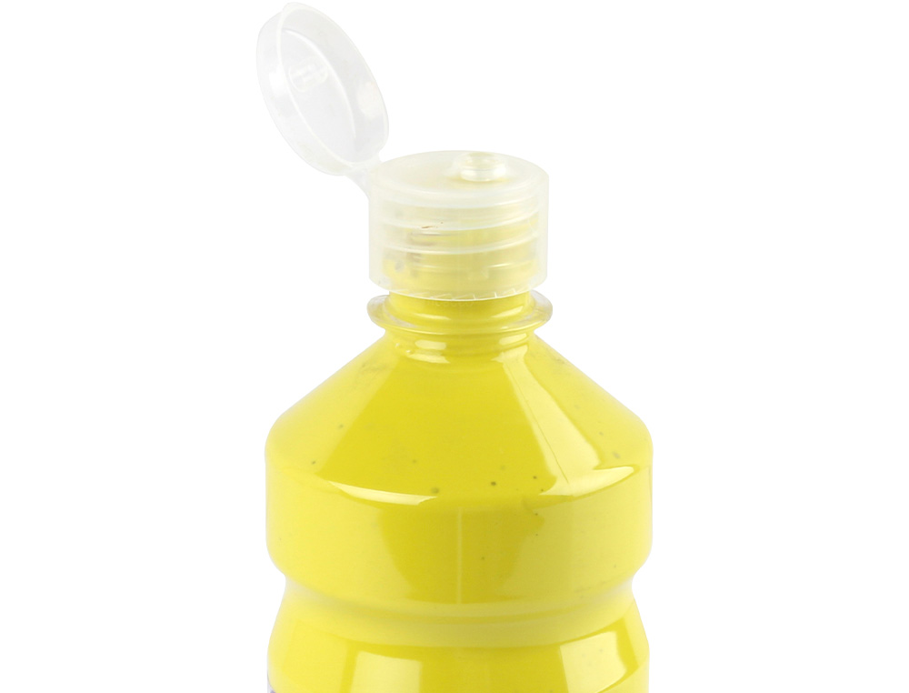 TEMPERA LIQUIDA LIDERPAPEL ESCOLAR 500 ML AMARILLO LIMON