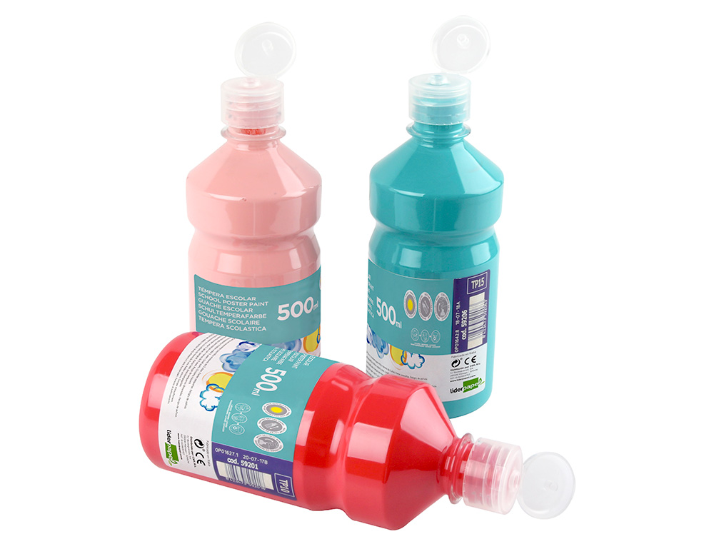 TEMPERA LIQUIDA LIDERPAPEL ESCOLAR 500 ML CARNE
