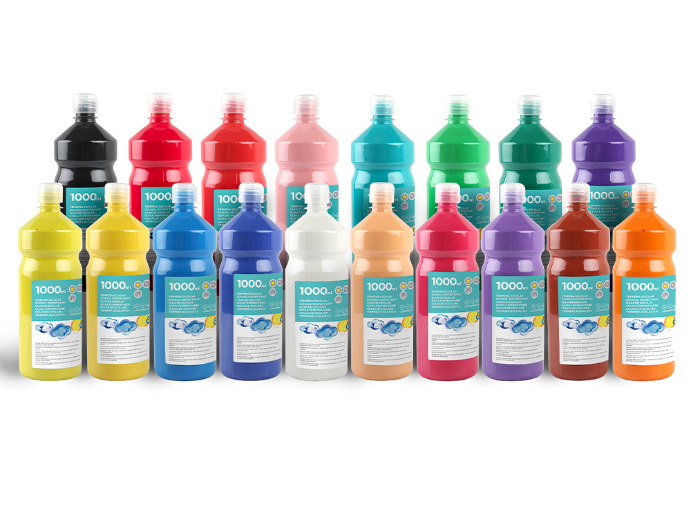 TEMPERA LIQUIDA LIDERPAPEL ESCOLAR 1000 ML AZUL MARINO