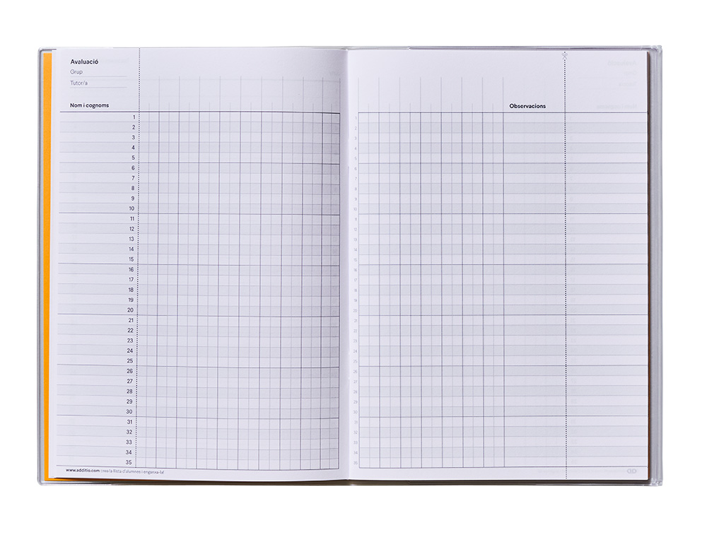 CUADERNO DE NOTAS CATALAN ADDITIO DIN A5 EVALUACION CONTINUA