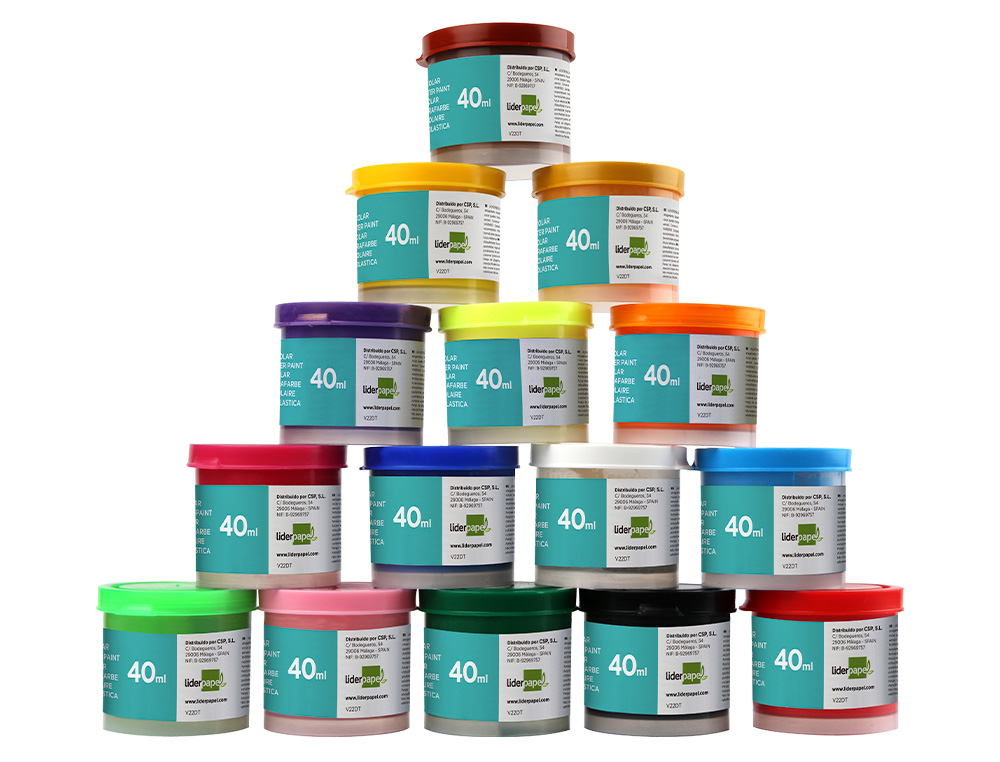 TEMPERA LIDERPAPEL ESCOLAR 40 ML ROJO