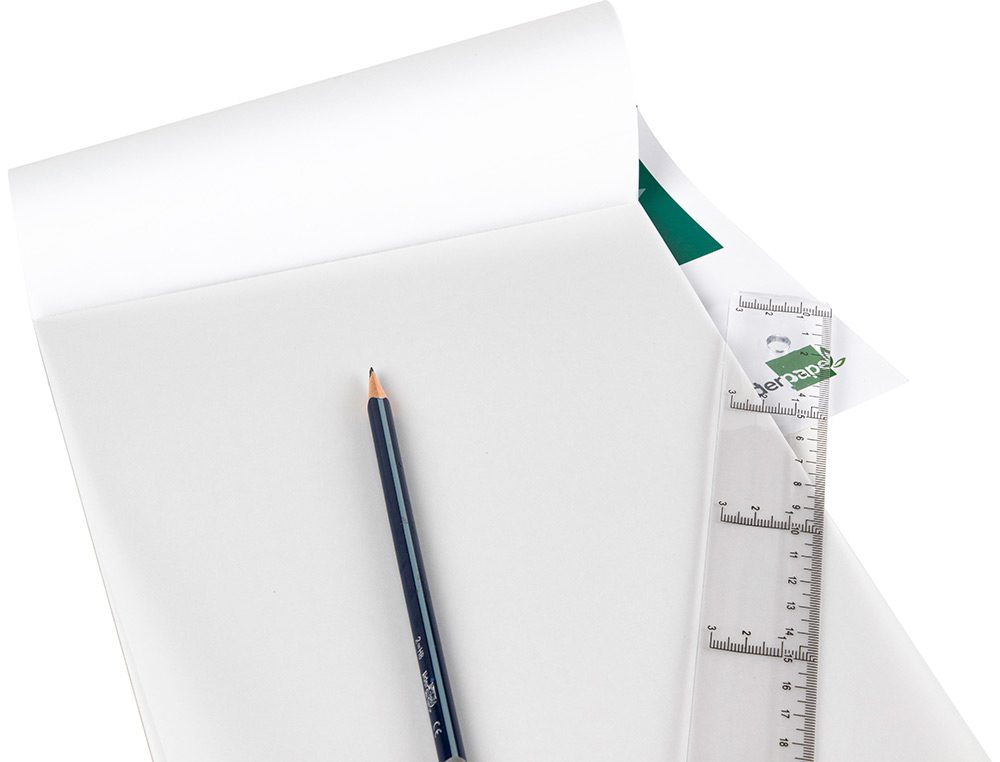 BLOC PAPEL VEGETAL LIDERPAPEL ENCOLADO 297X420MM 50 HOJAS 90 G/M2