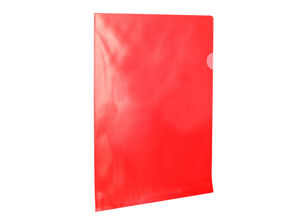 CARPETA DOSSIER UÑERO PLASTICO Q-CONNECT DIN A4 120 MICRAS ROJA CAJA DE 100 UNIDADES