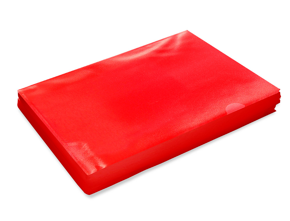 CARPETA DOSSIER UÑERO PLASTICO Q-CONNECT DIN A4 120 MICRAS ROJA CAJA DE 100 UNIDADES