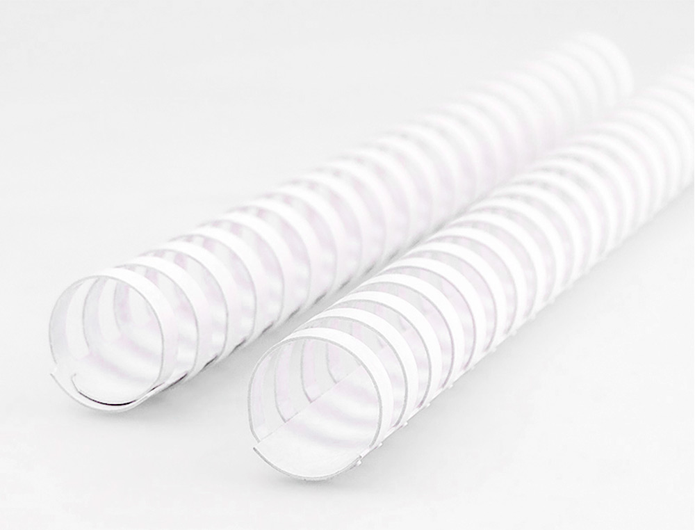 CANUTILLO Q-CONNECT REDONDO 18 MM PLASTICO BLANCO CAPACIDAD 160 HOJAS CAJA DE 50 UNIDADES