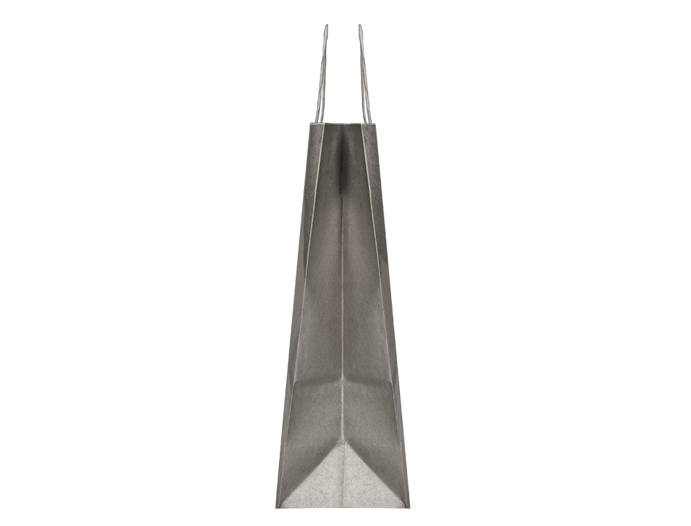 BOLSA KRAFT Q-CONNECT PLATA ASA RETORCIDA 270X120X360 MM
