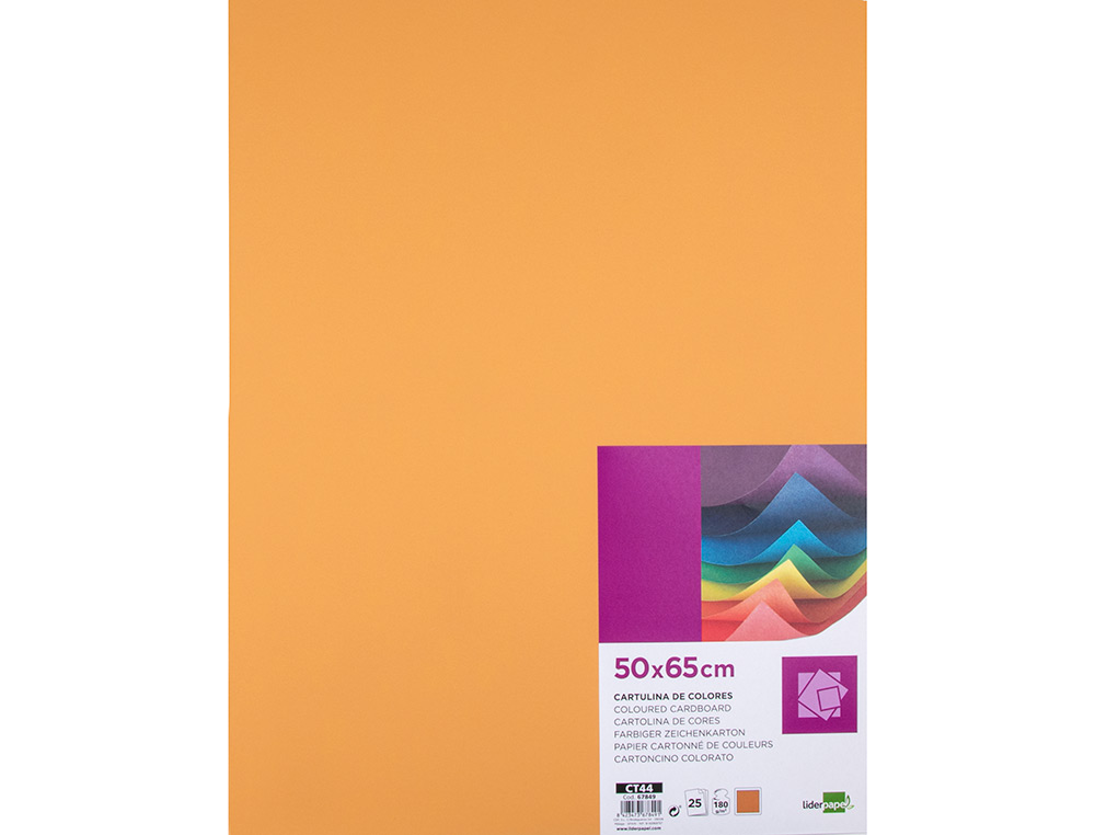 CARTULINA LIDERPAPEL 50X65 CM 240G/M2 AVELLANA PAQUETE DE 25 HOJAS