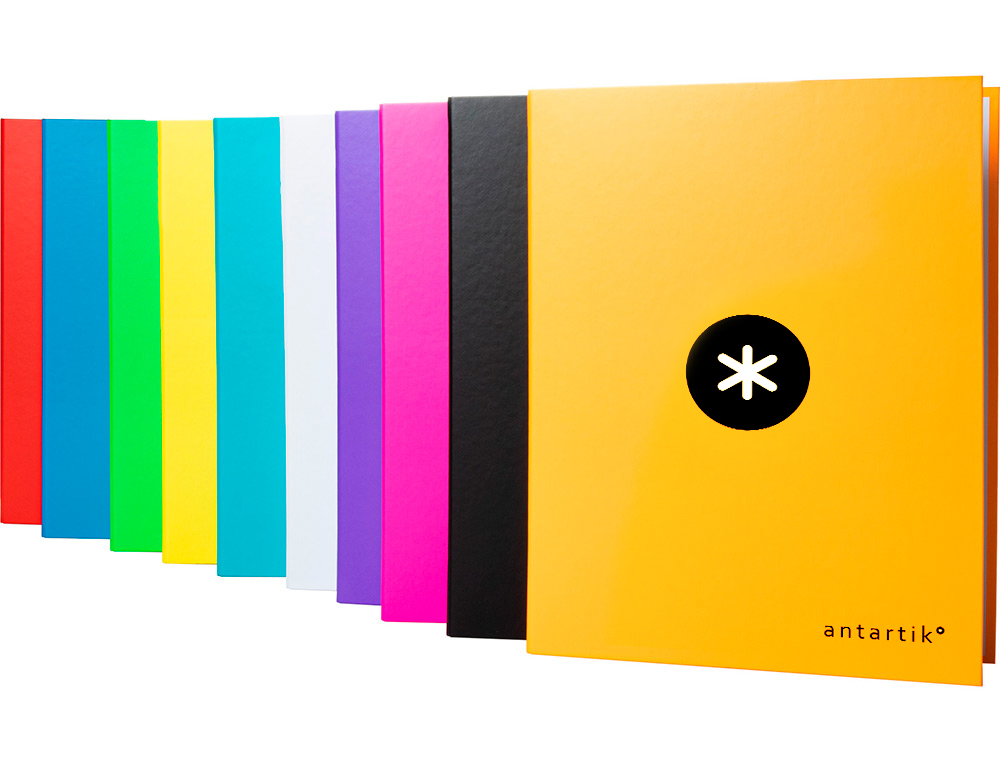 CARPETA 4 ANILLAS 40 MM MIXTAS ANTARTIK A4 FORRADA COLORES SURTIDOS