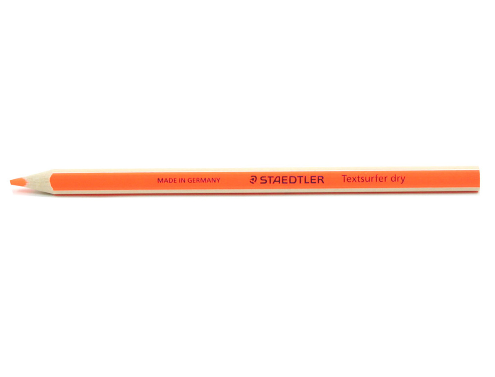 LAPICES FLUORESCENTE STAEDTLER TEXTSURFER DRY TRIANGULAR NARANJA CAJA DE 12 UNIDADES