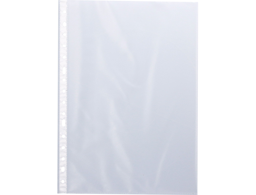 FUNDA MULTITALADRO Q-CONNECT DIN A4 100 MC CRISTAL BOLSA DE 10 UNIDADES
