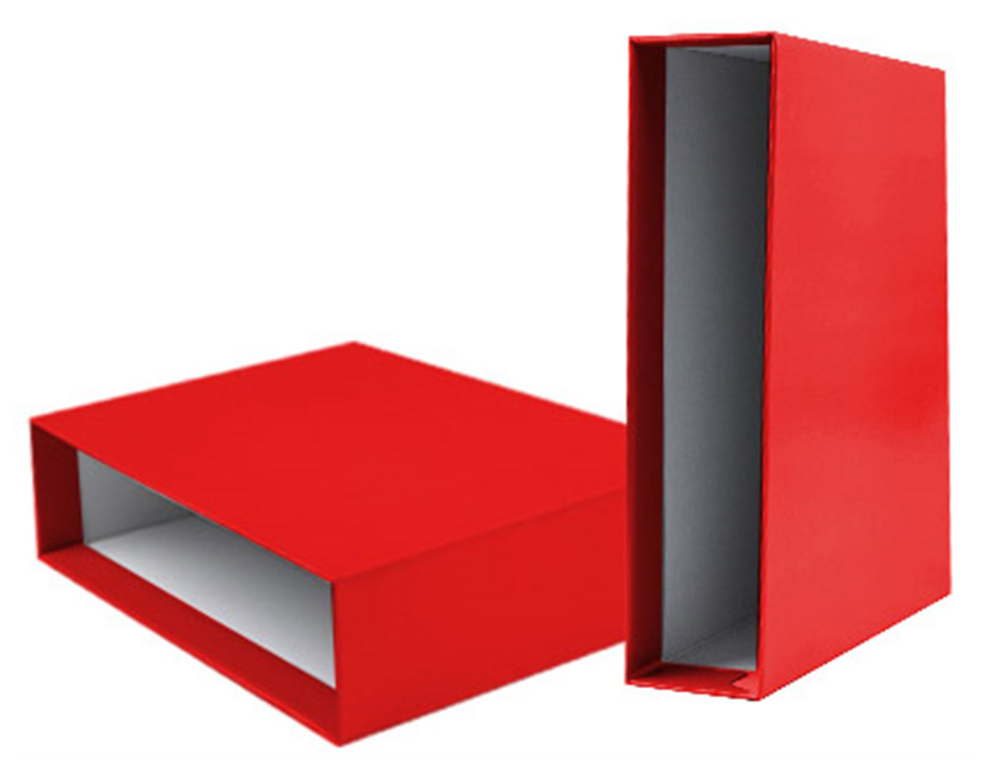 CAJA ARCHIVADOR LIDERPAPEL DE PALANCA CARTON FOLIO DOCUMENTA LOMO 75MM COLOR ROJO