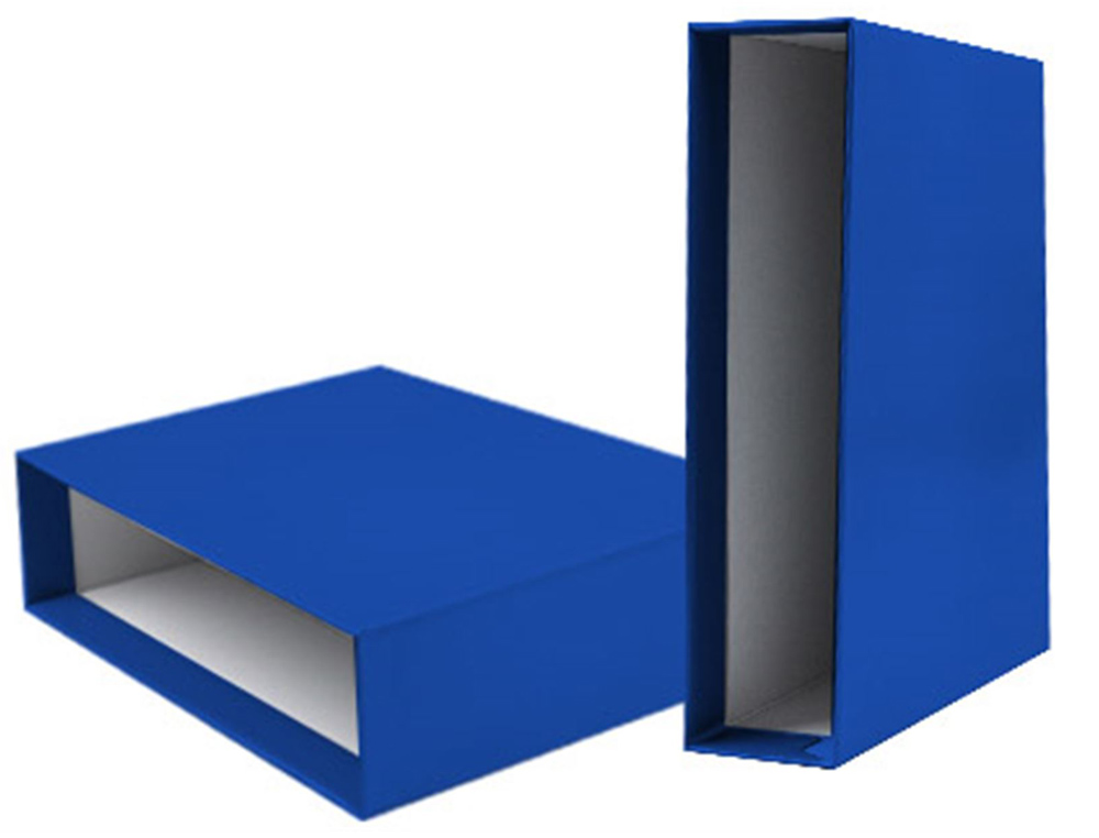 CAJA ARCHIVADOR LIDERPAPEL DE PALANCA CARTON FOLIO DOCUMENTA LOMO 75MM COLOR AZUL
