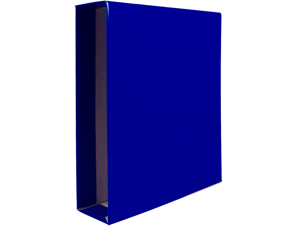 CAJA ARCHIVADOR LIDERPAPEL DE PALANCA CARTON FOLIO DOCUMENTA LOMO 75MM COLOR AZUL