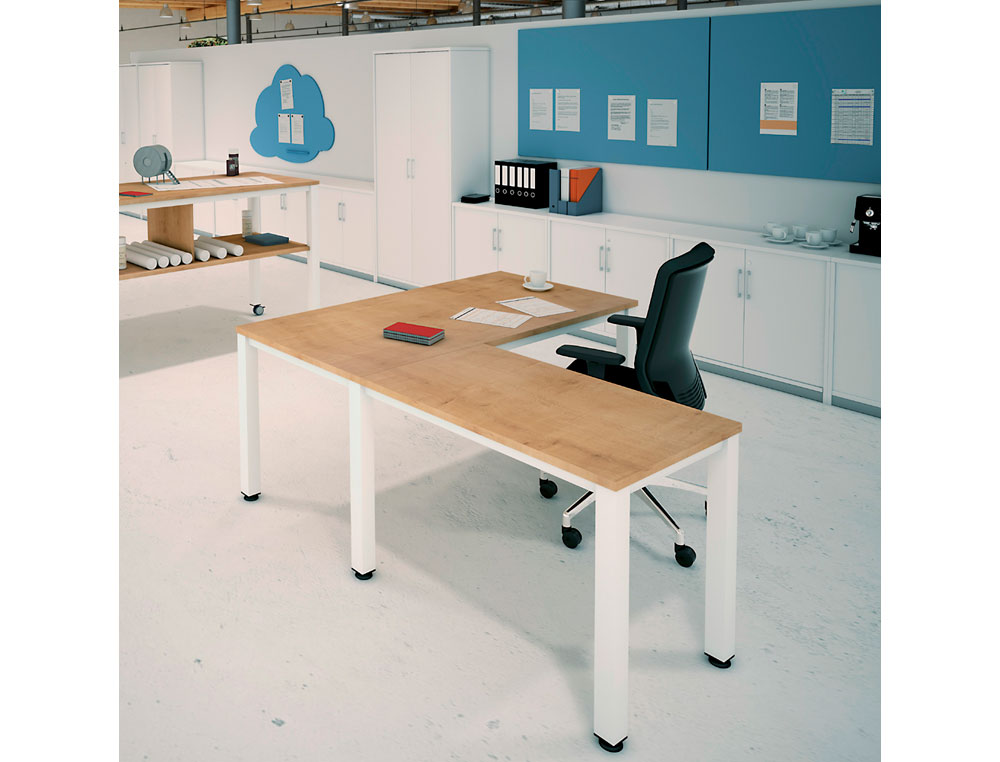 MESA DE OFICINA ROCADA EXECUTIVE 2005AD02 ALUMINIO /GRIS 200X100 CM