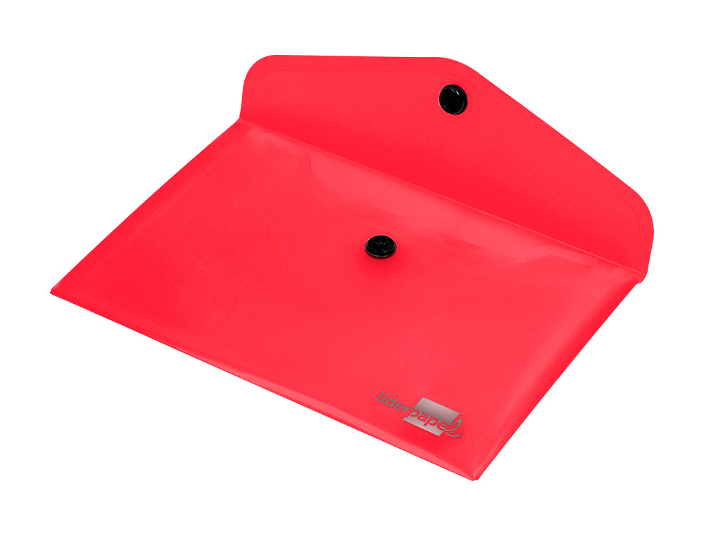 CARPETA LIDERPAPEL DOSSIER BROCHE POLIPROPILENO DIN A6 ROJO TRANSPARENTE