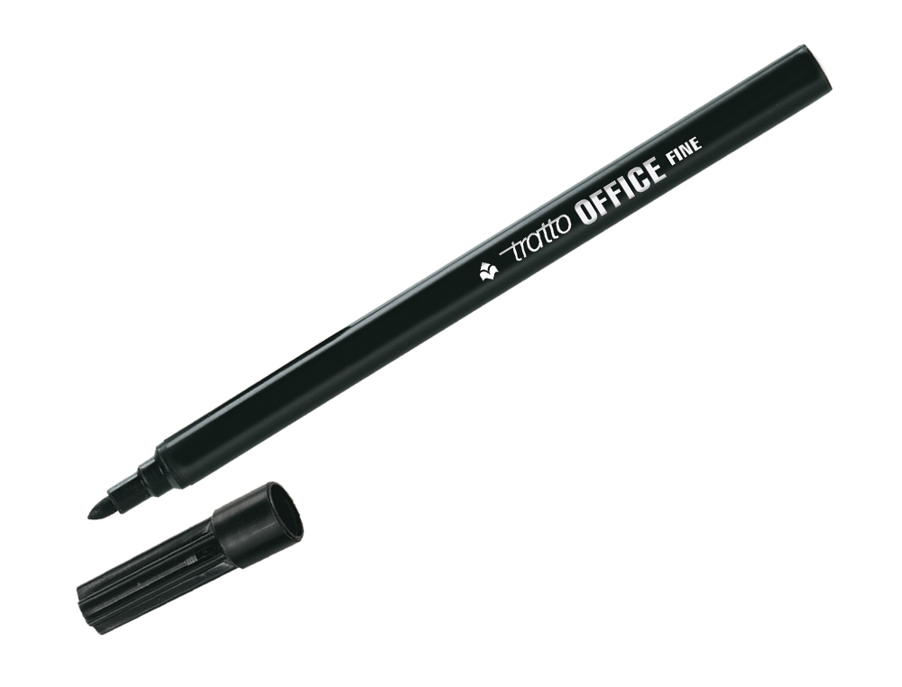 ROTULADOR TRATTO OFFICE FINE PUNTA DE FIBRA TRAZO 0,7 MM NEGRO