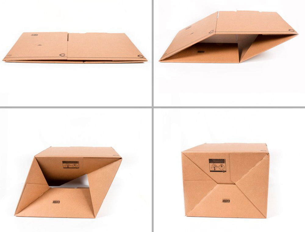CAJA PARA EMBALAR Q-CONNECT AMERICANA CON FONDO AUTOMATICOCARTON CANAL SIMPLE 3 MM COLORCOLOR KRAFT 425X300X200 MM