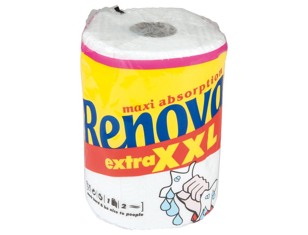 PAPEL DE COCINA RENOVA XXL MAXI ULTRA ABSORBENTE 2 CAPAS 28,8 MT