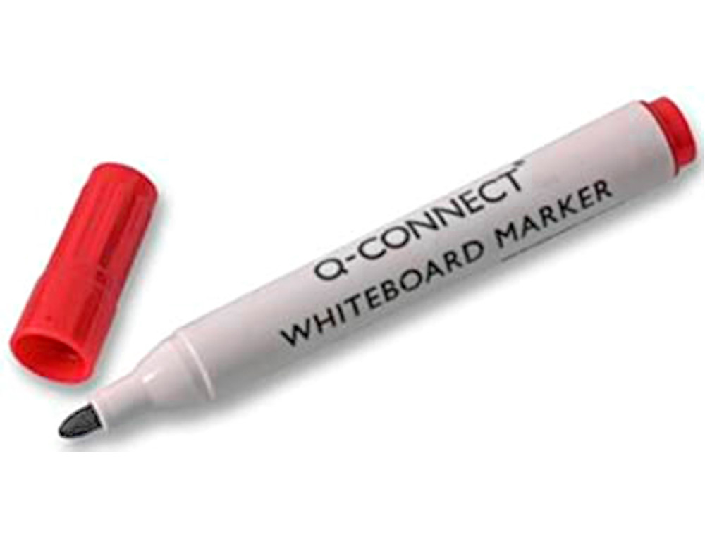 ROTULADOR Q-CONNECT PIZARRA BLANCA COLOR ROJO PUNTA REDONDA 3 MM