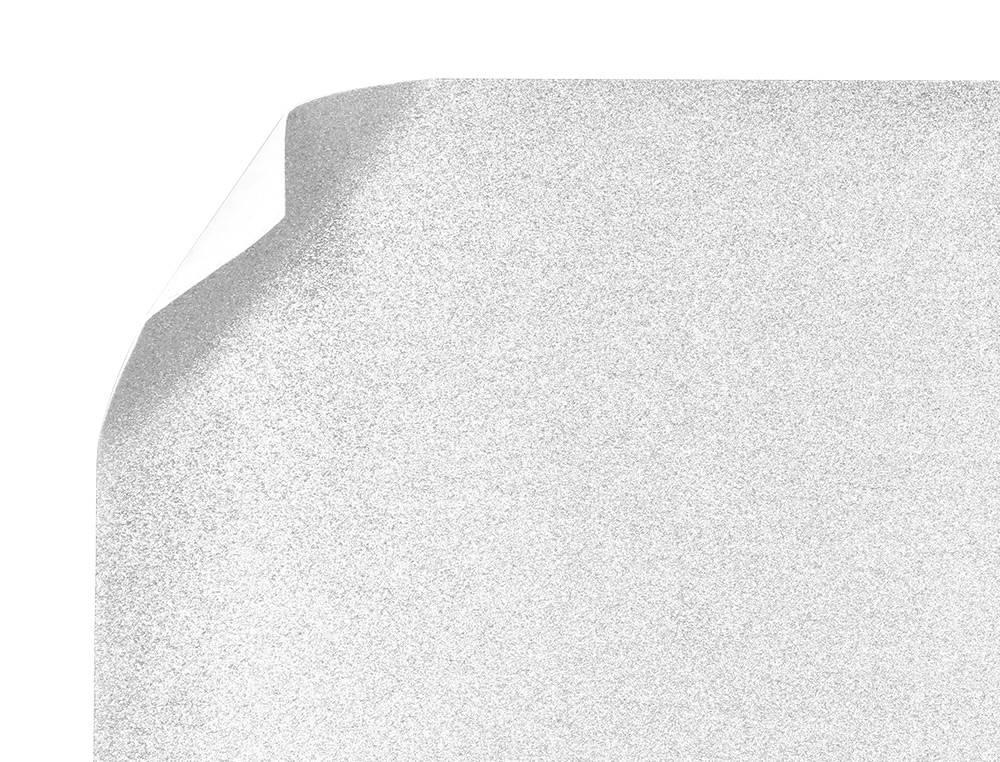 GOMA EVA CON PURPURINA BIODEGRADABLE LIDERPAPEL 50X70CM 60G/M2 ESPESOR 2 MM BLANCO