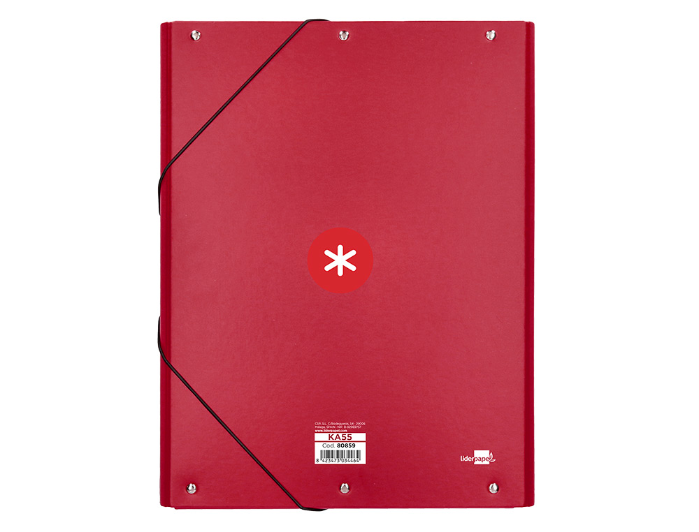 CARPETA ANTARTIK GOMAS TRES SOLAPAS CARTON FORRADO A4 COLOR FRAMBUESA
