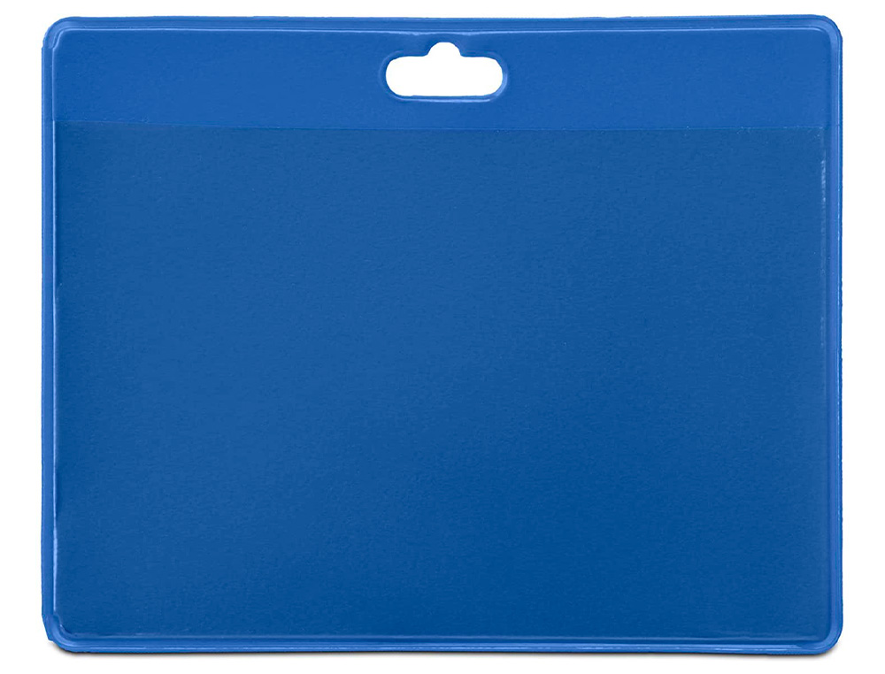 IDENTIFICADOR TARIFOLD PVC HORIZONTAL COLOR AZUL SOLO TARJETA 103X82,5 MM PACK DE 30 UNIDADES