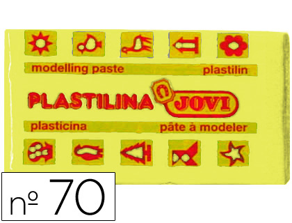 PLASTILINA JOVI 70 AMARILLO CLARO -UNIDAD -TAMAO PEQUEO
