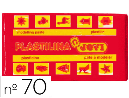 PLASTILINA JOVI 70 ROJO -UNIDAD -TAMAO PEQUEO
