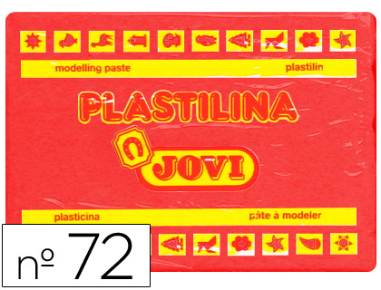 PLASTILINA JOVI 72 ROJO -UNIDAD -TAMAO GRANDE