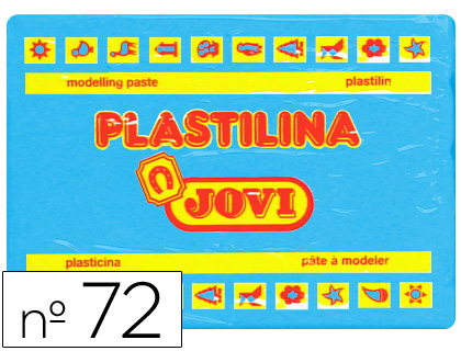 PLASTILINA JOVI 72 AZUL CLARO -UNIDAD -TAMAO GRANDE