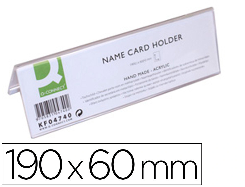 IDENTIFICADOR SOBREMESA Q-CONNECT METACRILATO 190X60 MM REF.5727